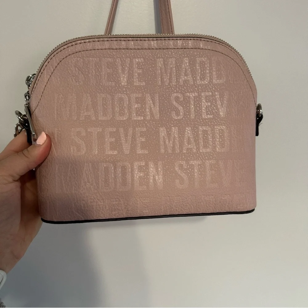 Light Pink Steve Madden Cross Body Satchel Purse - Picture 2 of 8